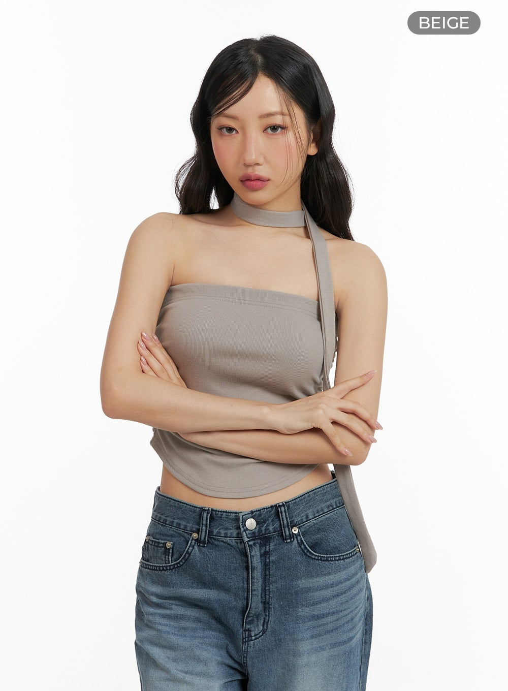shirred-tube-top-with-scarf-cm420