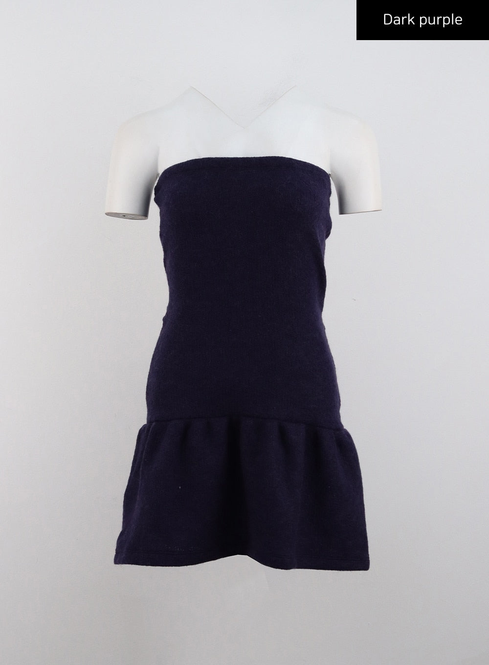 flare-tube-top-mini-dress-cn329 / Dark purple