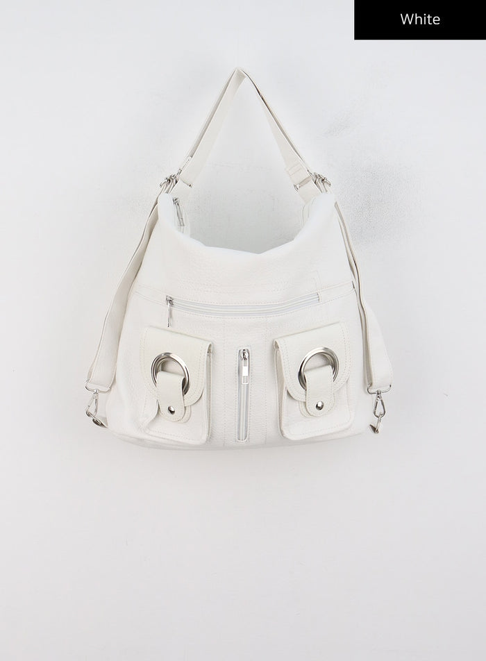 pocketed-backpack-cd301 / White