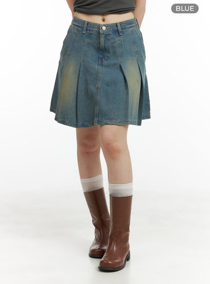 washed-pleated-midi-denim-skirt-cl422