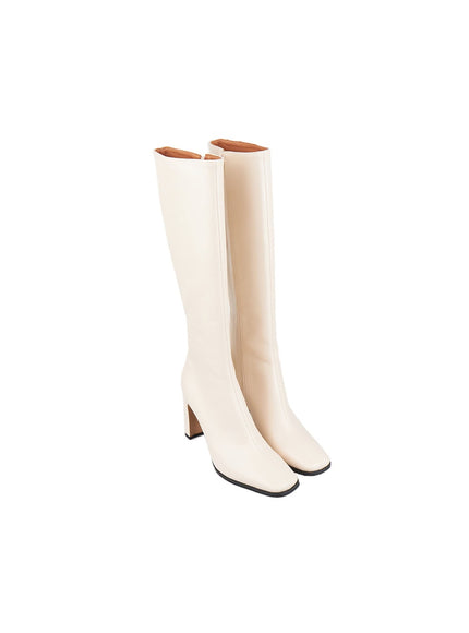 Classic Faux-Leather Knee-High Boots CJ514