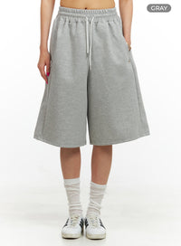 cotton-cargo-sweat-shorts-iu419 / Gray