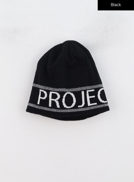 lettering-beanie-cd301 / Black