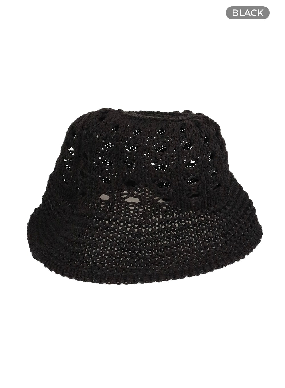 crochet-bucket-hat-om429 / Black