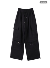 straight-pocket-sweatpants-cf423 / Black