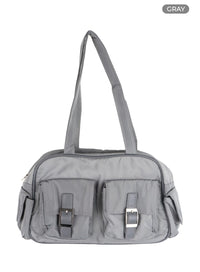 nylon-buckle-shoulder-bag-ca403 / Gray