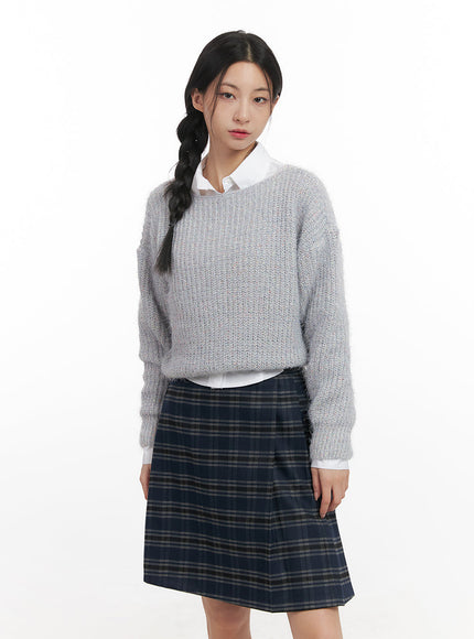 softtouch-round-neck-sweater-cn428 / Gray