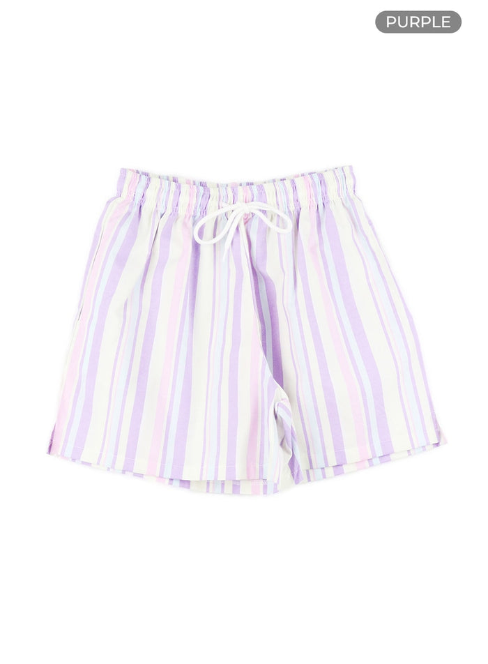 striped-cotton-boxer-shorts-om429 / Purple