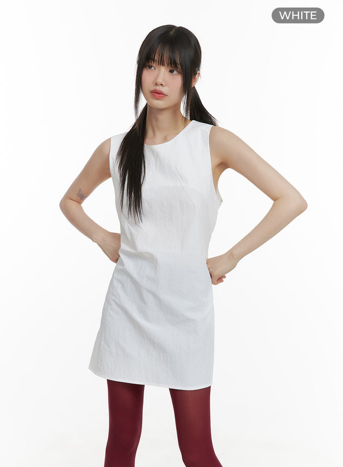 back-strap-mini-dress-ca418 / White