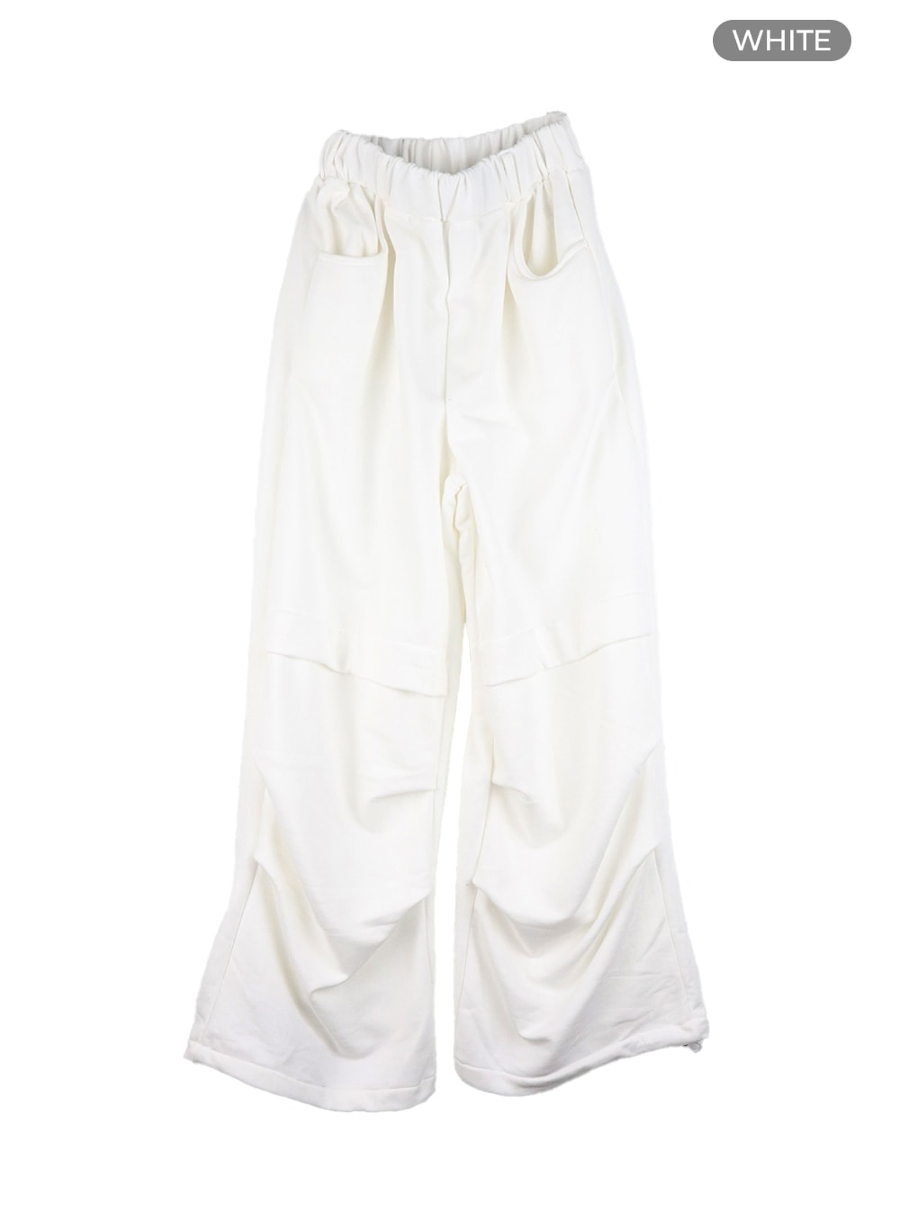 solid-cotton-wide-sweatpants-cm415 / White