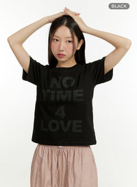 graphic-lettering-cotton-t-shirt-cu426 / Black