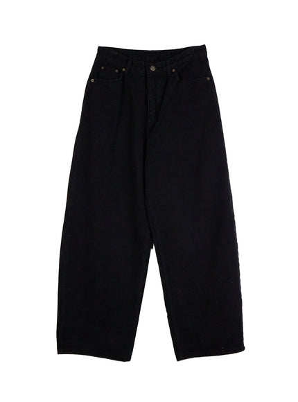 warm-comfy-wide-leg-trousers-cd419 / Black