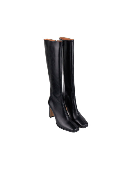 Classic Faux-Leather Knee-High Boots CJ514