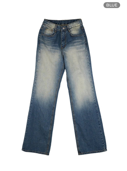 rita-vintage-wide-leg-straight-jeans-cg421 / Blue