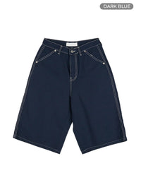 cotton-stitched-bermuda-shorts-cu425 / Dark blue
