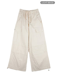 cargo-wide-leg-pants-cu424 / Light beige