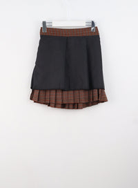 checkered-pleated-mini-skirt-os302