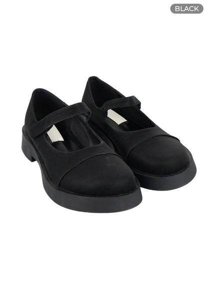 strap-mary-jane-loafers-ol423 / Black