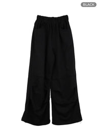 solid-cotton-wide-sweatpants-cm415 / Black