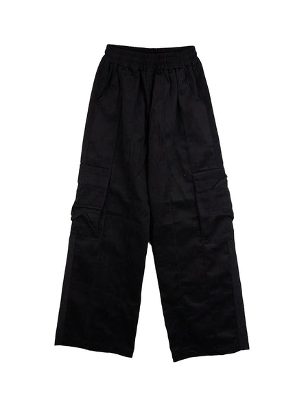 relaxed-fit-cargo-trousers-cn412 / Black