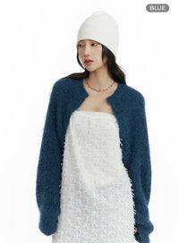 soft-knit-bolero-sweater-cm405 / Blue