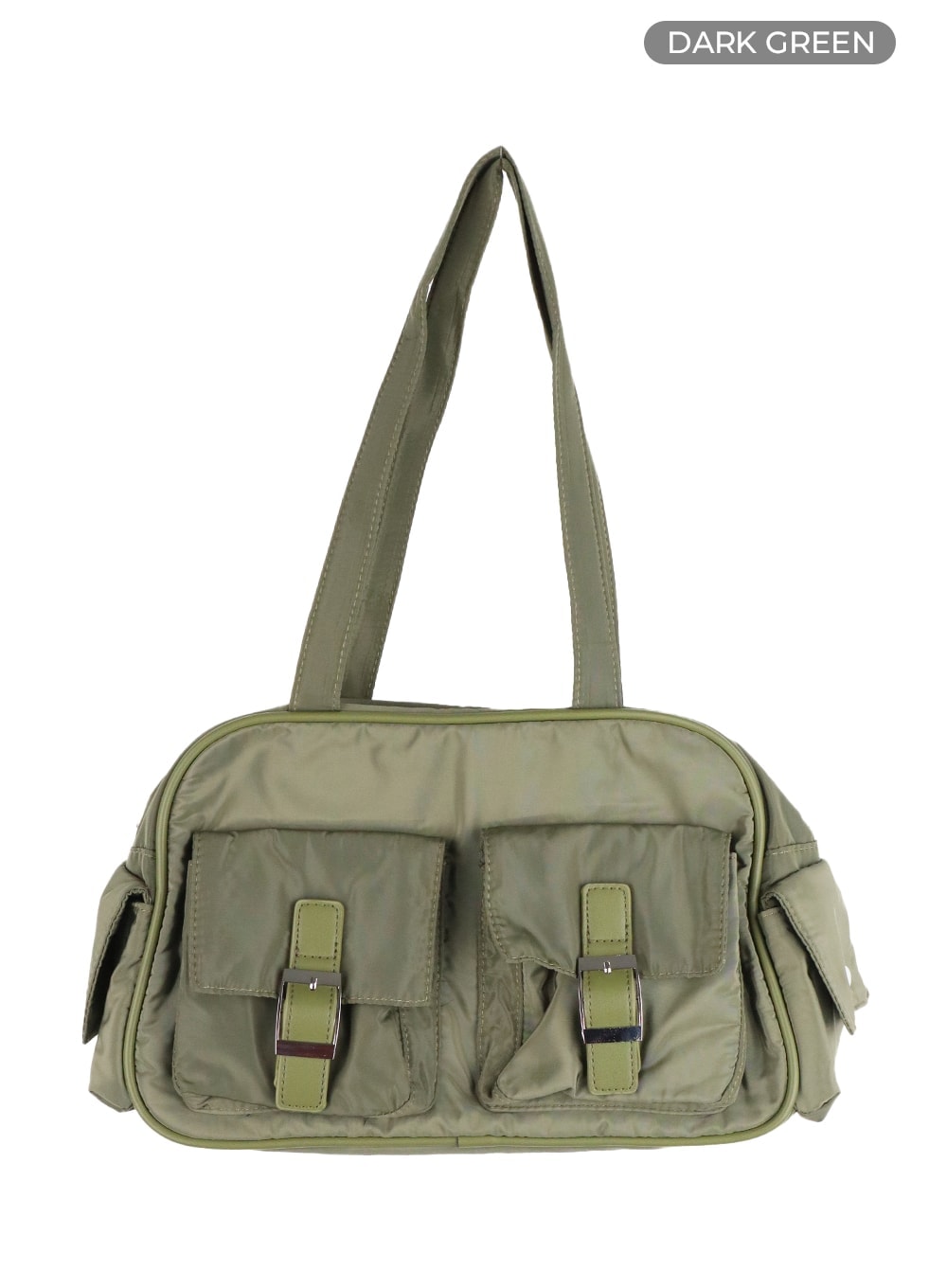 nylon-buckle-shoulder-bag-ca403 / Dark green