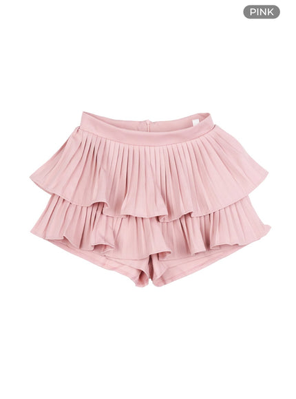 pleated-bliss-mini-skirt-pants-oo401 / Pink