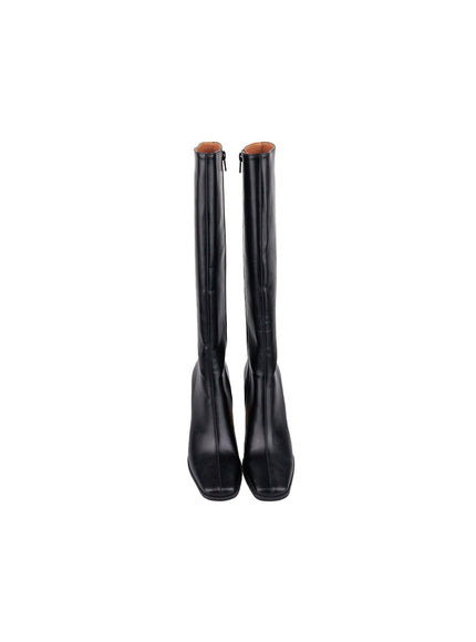 Classic Faux-Leather Knee-High Boots CJ514