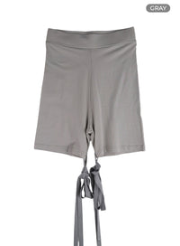 bowknot-detail-biker-shorts-cm406 / Gray