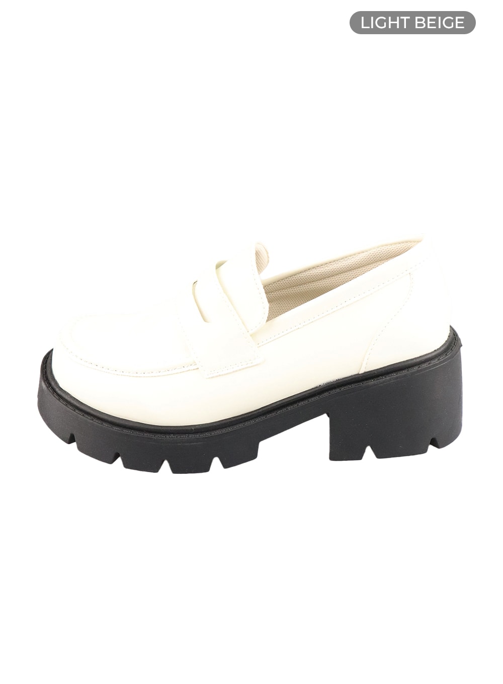 chunky-heel-loafers-ca404 / Light beige