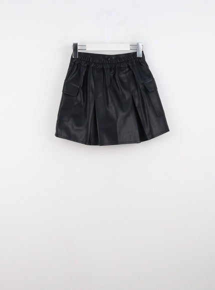 faux-leather-pleated-mini-skirt-cn317