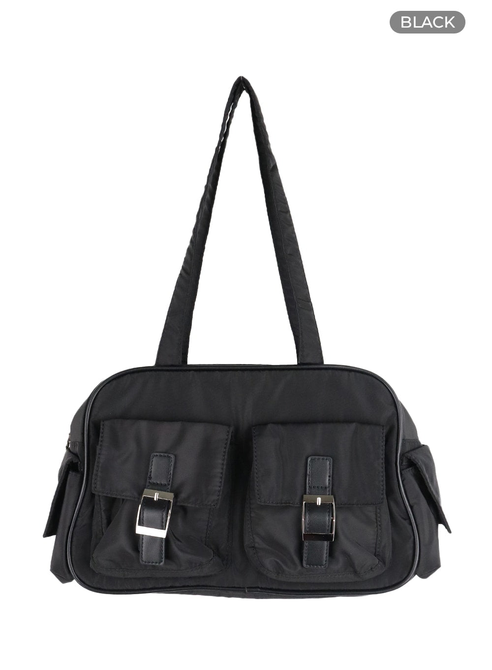 nylon-buckle-shoulder-bag-ca403 / Black