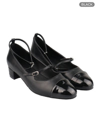 strappy-heeled-mary-janes-oa425 / Black