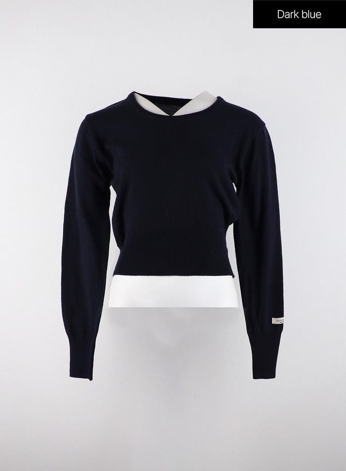 cozy-cropped-knit-sweater-od320 / Dark blue
