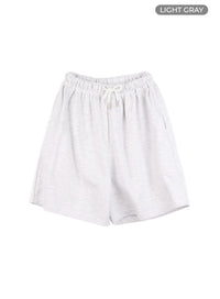 cozy-sweat-shorts-om426 / Light gray