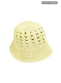 crochet-bucket-hat-om429 / Light green