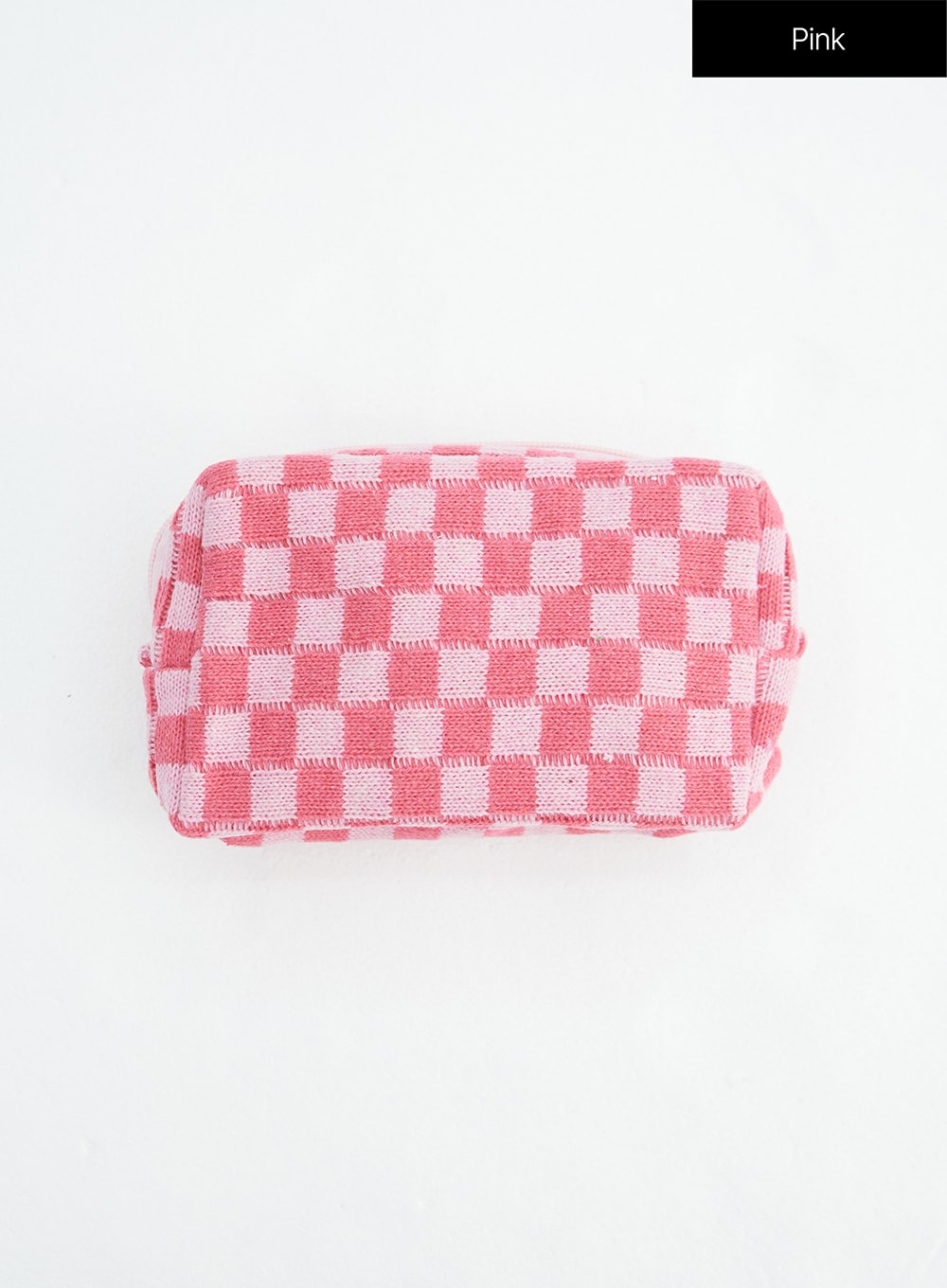 checkered-pouch-in317 / Pink
