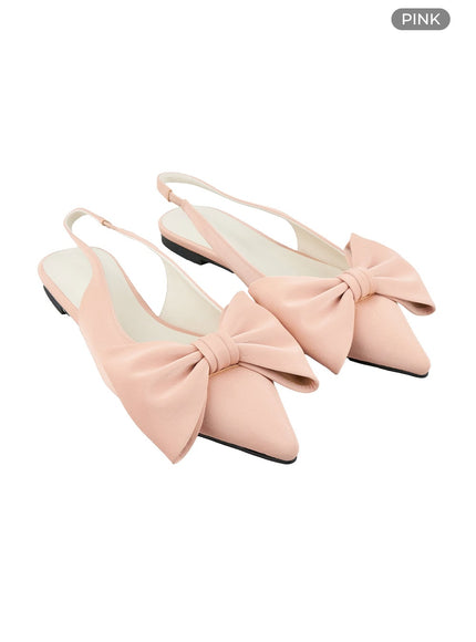 ballet-bowknot-pointed-toe-flats-oy427 / Pink