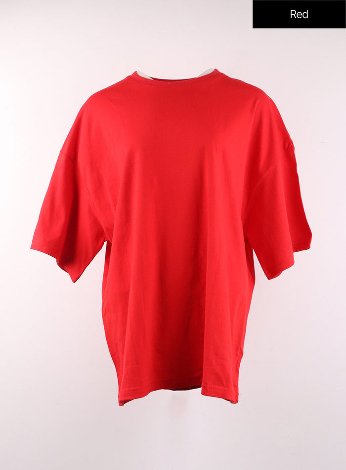 basic-oversized-t-shirt-of406 / Red