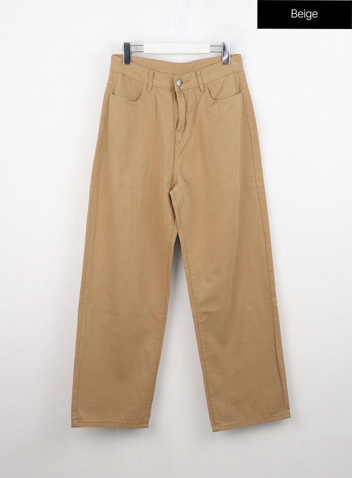straight-leg-wide-pants-on310 / Beige