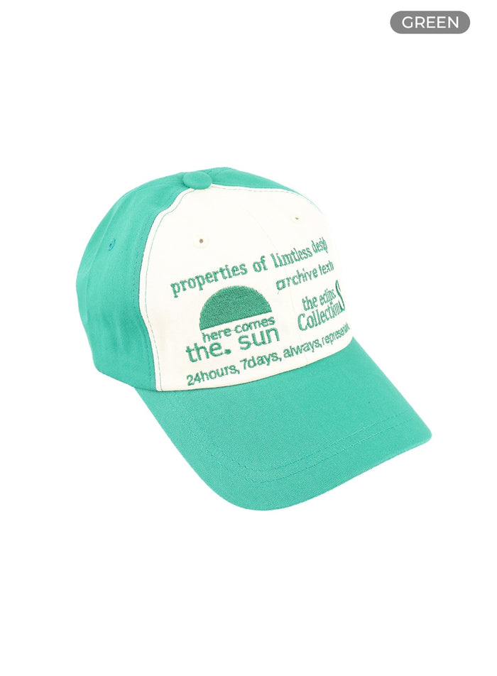lettering-baseball-cap-cm418 / Green