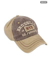 washed-embroidered-cap-oy408 / Beige