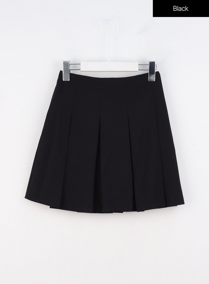 pleated-mini-skirt-oo312 / Black