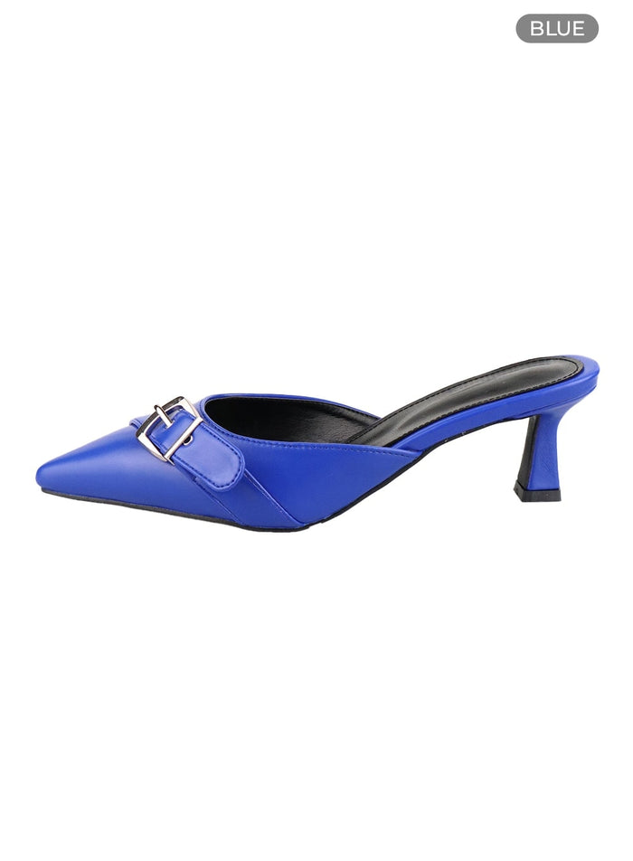 geek-chic-buckle-kitten-heels-cm420 / Blue