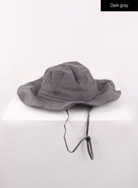 solid-tape-bucket-hat-of405 / Dark gray