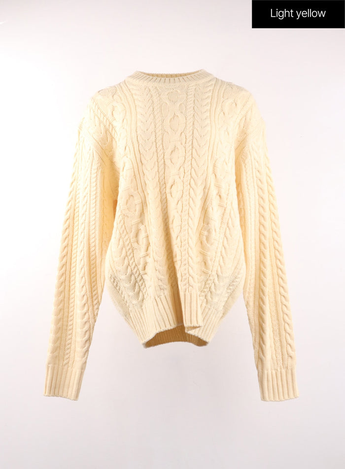 cozy-cable-knit-sweater-of405 / Light yellow