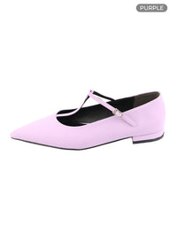 buckled-flat-shoes-ca409 / Purple
