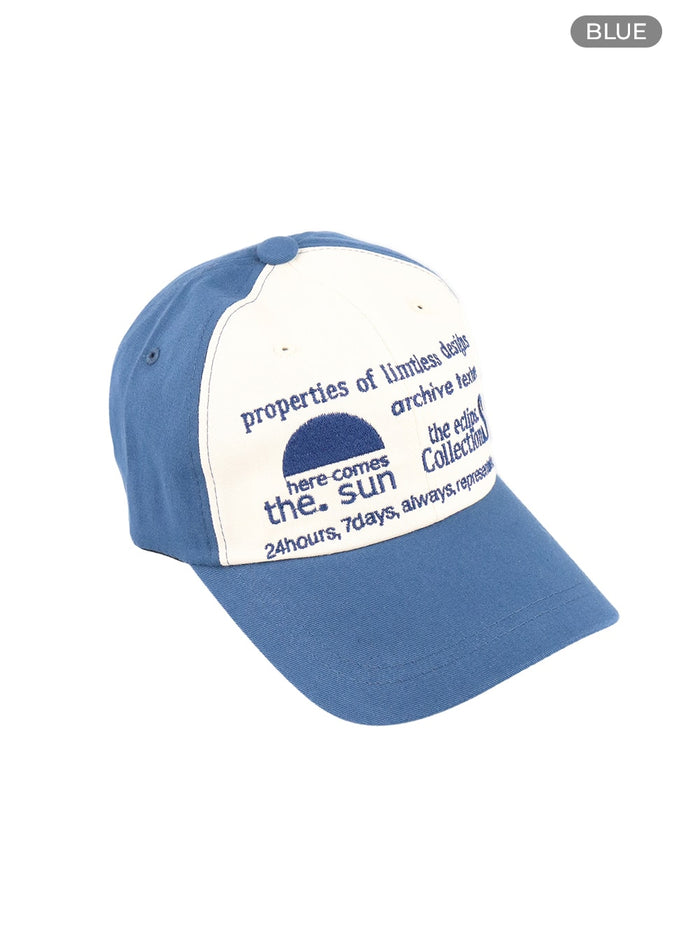 lettering-baseball-cap-cm418 / Blue
