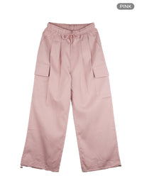drawstring-cargo-pants-cu417 / Pink