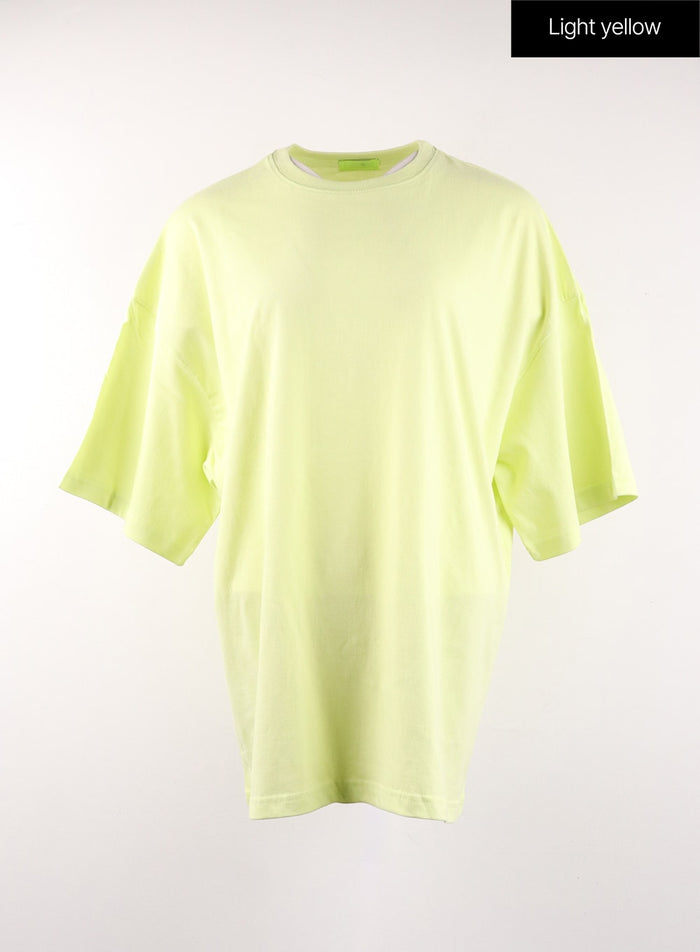 basic-oversized-t-shirt-of406 / Light yellow